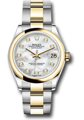 Rolex Steel and Yellow Gold Datejust - 31 MM - Oyster Bracelet - Domed Bezel - Mother-of-Pearl Diamond Dial - 278243 mdo