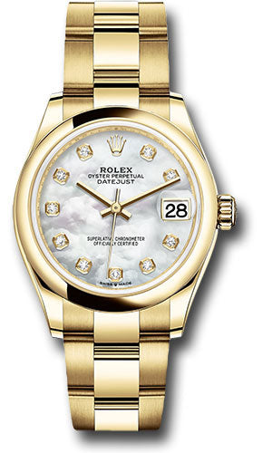 Rolex Yellow Gold Datejust - 31 MM - Oyster Bracelet - Domed Bezel - Mother-of-Pearl Diamond Dial - 278248 mdo