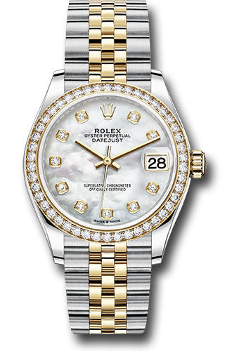 Rolex Steel and Yellow Gold Datejust - 31 MM - Jubilee Bracelet - Diamond Bezel - Mother-of-Pearl Diamond Dial - 278383RBR mdj