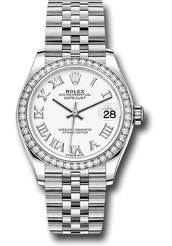 Rolex Steel and White Gold Datejust - 31 MM - Jubilee Bracelet - Diamond Bezel - White Roman Dial - 278384RBR wrj