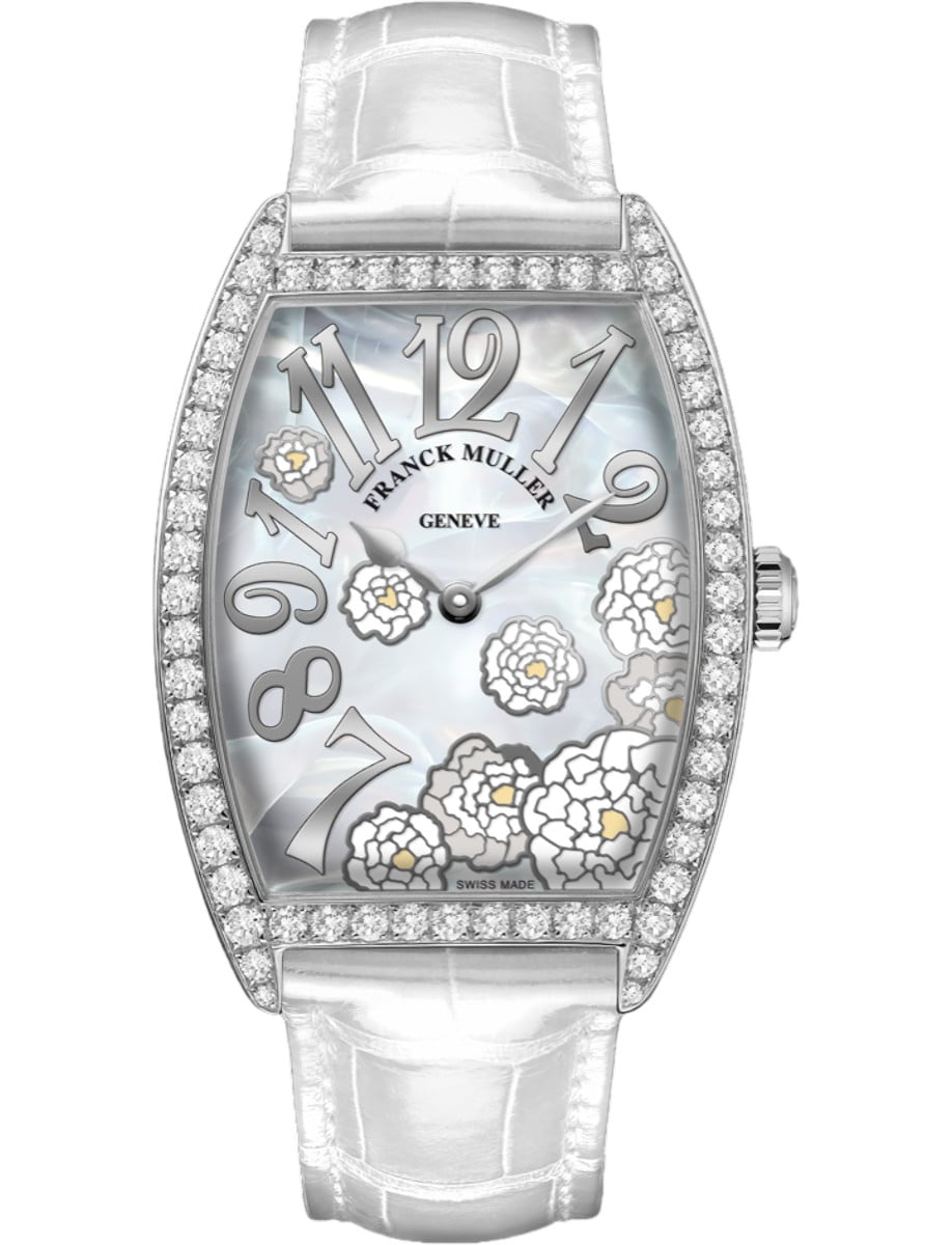 Franck Muller Cintrée Curvex - 31 MM - Steel - Diamond Bezel - MoP Dial - 2852 QZ REL BC PEO D 1R-1