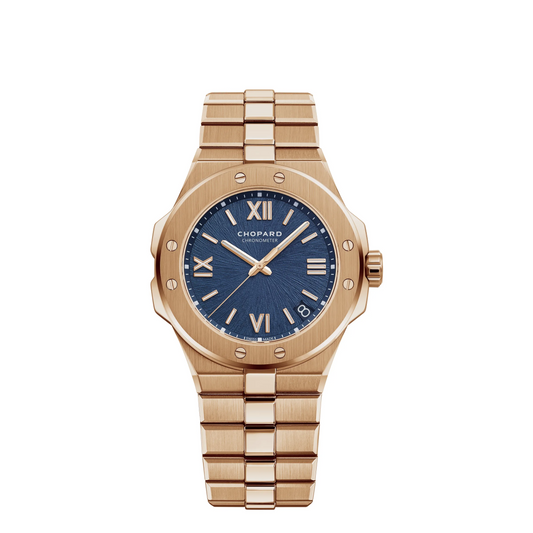 Chopard Alpine Eagle Rose Gold 41 MM - Rose Gold Bracelet - Blue Sapphire Crystal Dial - 295363-5001