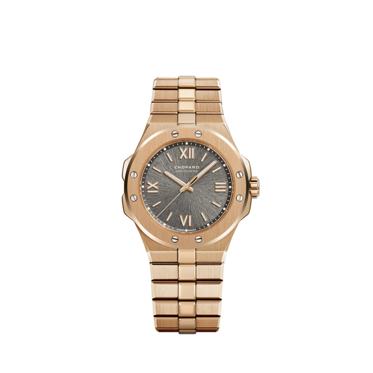 Chopard Alpine Eagle Rose Gold 36 MM - Rose Gold Bracelet - Grey Sapphire Crystal Dial - 295370-5001