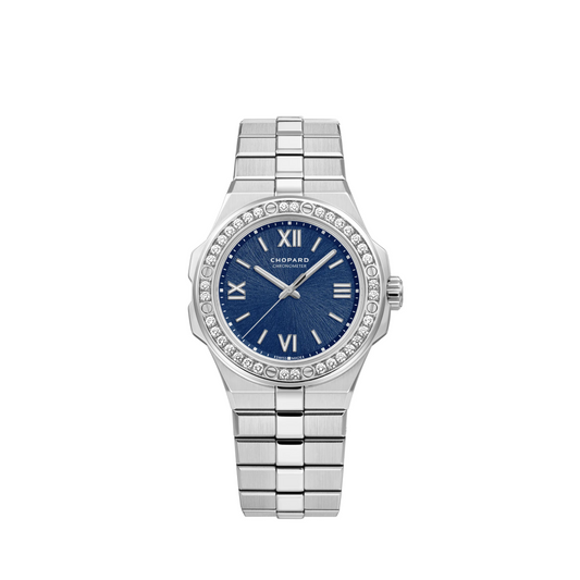 Chopard Alpine Eagle Stainless Steel 36 MM - Stainless Steel Bracelet - Diamond Bezel - Blue Sapphire Crystal Dial - 298601-3004