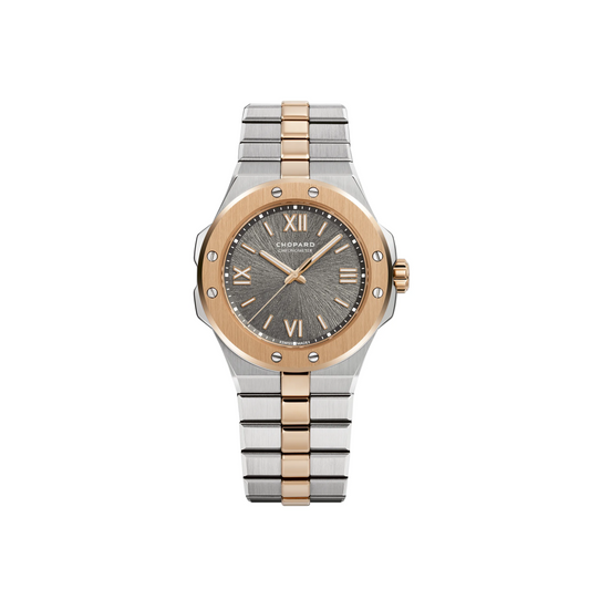 Chopard Alpine Eagle Rose Gold and Stainless Steel 36 MM - Rose Gold and Stainless Steel Bracelet - Grey Sapphire Crystal Dial - 298601-6001