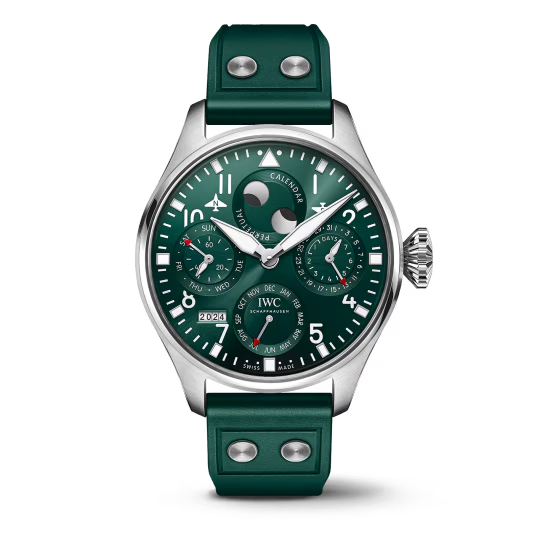 IWC Pilot's Perpetual calendar - Moonphase - Steel - 46.2 MM - Green Dial - IW503608