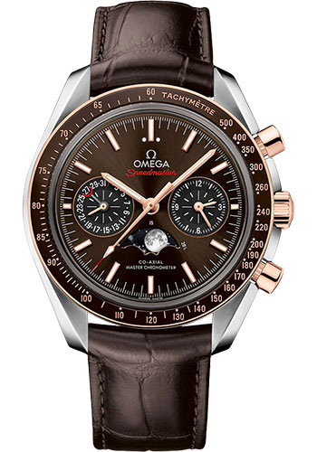 Omega Speedmaster Stainless Steel 44.25 MM - Brown Leather Strap - Brown Dial - 304.23.44.52.13.001