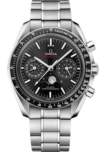 Omega Speedmaster Stainless Steel 44.25 MM - Stainless Steel Bracelet - Black Dial - 304.30.44.52.01.001