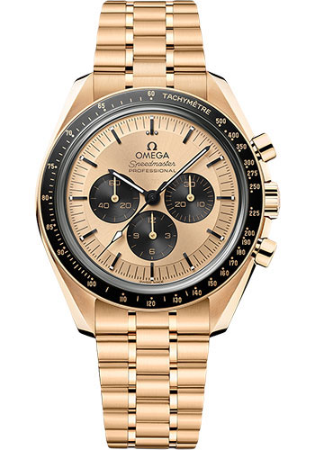 Omega Speedmaster Yellow Gold 42 MM - Yellow Gold Bracelet - Champagne Dial - 310.60.42.50.99.002