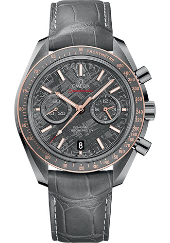 Omega Speedmaster Grey Ceramic 44.25 MM - Grey Leather Strap - Grey Dial - 311.63.44.51.99.001