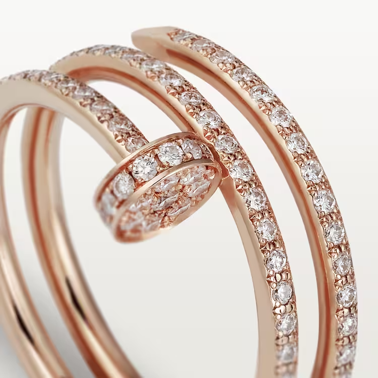 Cartier Juste Un Clou Ring - Rose Gold - Diamonds - B4210900