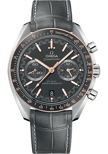 Omega Speedmaster Stainless Steel 44.25 MM - Grey Leather Strap - Grey Dial - 329.23.44.51.06.001