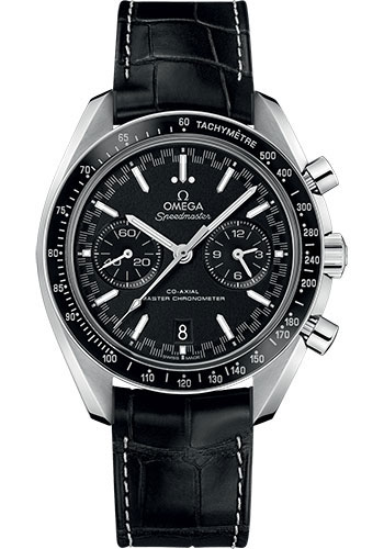 Omega Speedmaster  Stainless Steel 44.25 MM - Black Leather Strap - Black Dial - 329.33.44.51.01.001