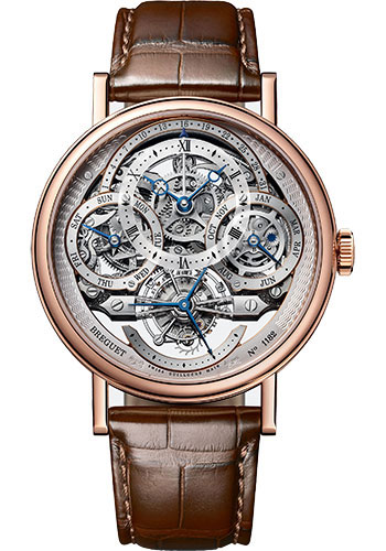 Breguet Classique Grande Complication Rose Gold 41 MM - Brown Leather Strap - Skeleton Dial -  3795BR/1E/9WU