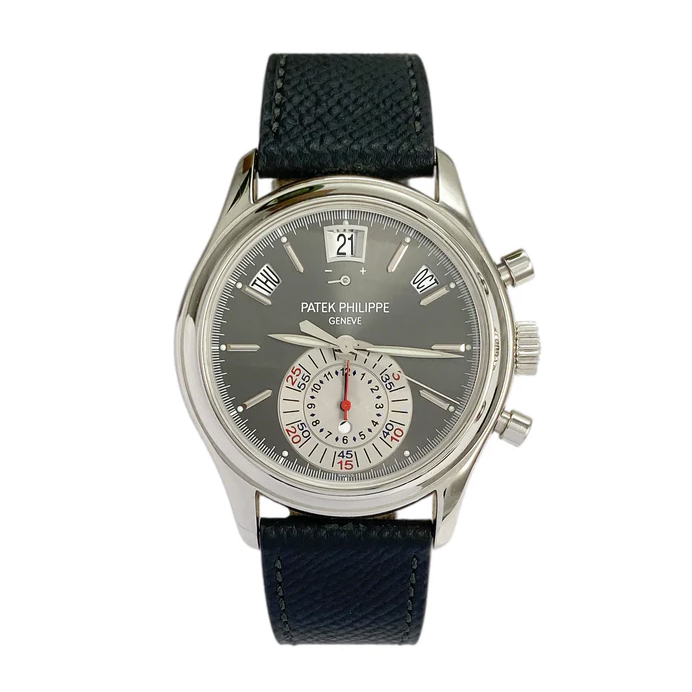 Patek Philippe - Annual Calendar Chronograph - 40.5 MM - Platinum - Grey Dial - 5960P