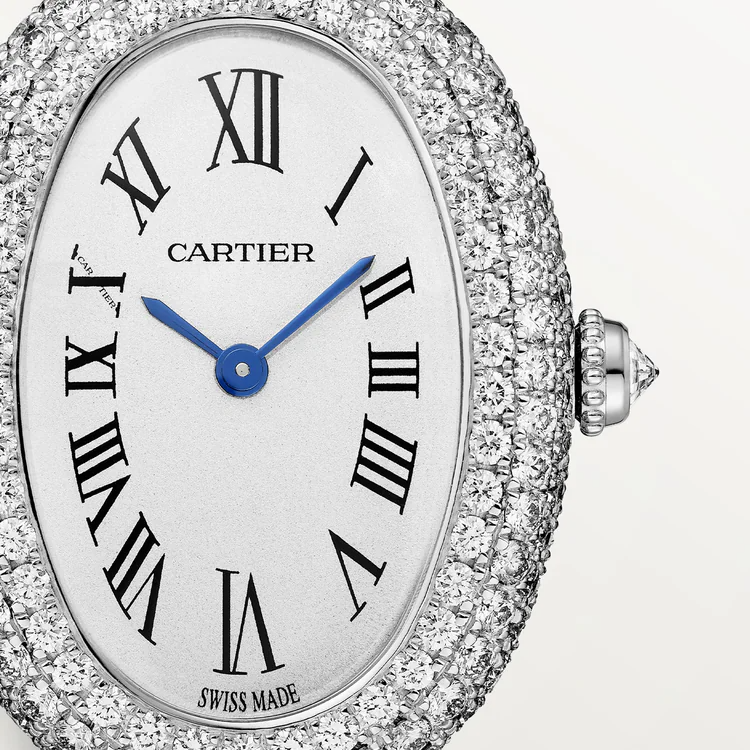 Cartier Baignoire de Cartier White Gold 31.4 MM - White Gold Bracelet - Diamond Bezel - Silvered Dial - WJBA0020