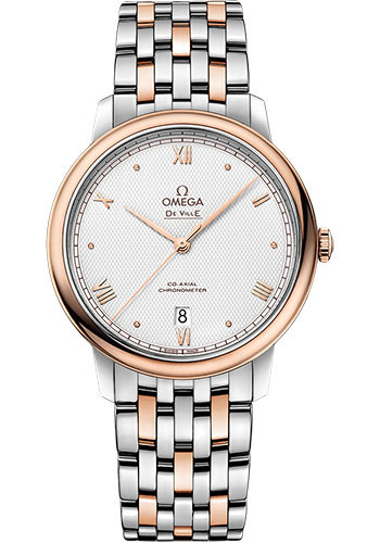 Omega De Ville Rose Gold and Stainless Steel 39.5 MM - Rose Gold and Stainless Steel Bracelet - Grey Dial - 424.20.40.20.02.004