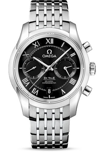 Omega De Ville Stainless Steel 42 MM - Stainless Steel Bracelet - Black Dial - 431.10.42.51.01.001