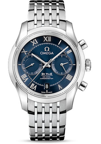 Omega De Ville Stainless Steel 42 MM - Stainless Steel Bracelet - Blue Dial - 431.10.42.51.03.001