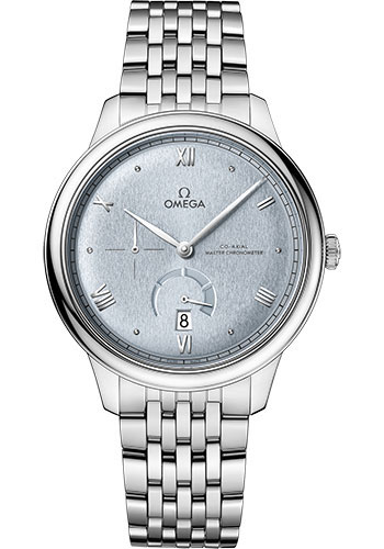 Omega De Ville Stainless Steel 41 MM - Stainless Steel Bracelet - Light Blue Dial - 434.10.41.21.03.001