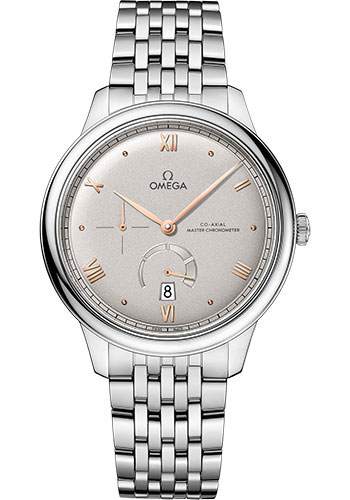 Omega De Ville Stainless Steel 41 MM - Stainless Steel Bracelet - PVD Platinum-Gold Grey Dial - 434.10.41.21.06.001