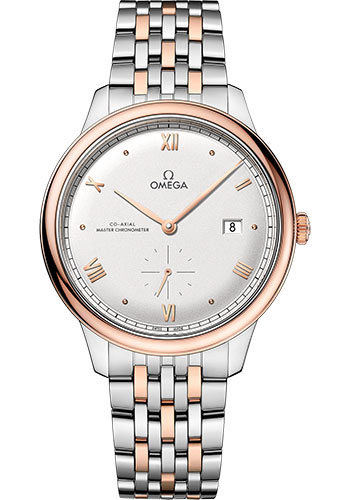 Omega De Ville Rose Gold and Stainless Steel 41 MM - Rose Gold and Stainless Steel Bracelet - Silvery Dial - 434.20.41.20.02.001