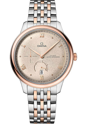 Omega De Ville Rose Gold and Stainless Steel 41 MM - Rose Gold and Stainless Steel Bracelet - PVD Linen Dial - 434.20.41.21.09.001