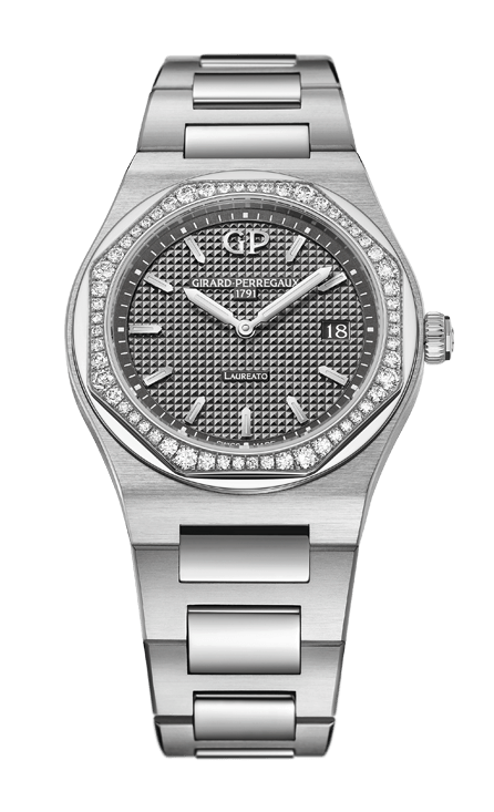 Girard-Perregaux Laureato Stainless Steel 34 MM - Stainless Steel Bracelet - Slate-Grey Dial - 80189D11A231-11A