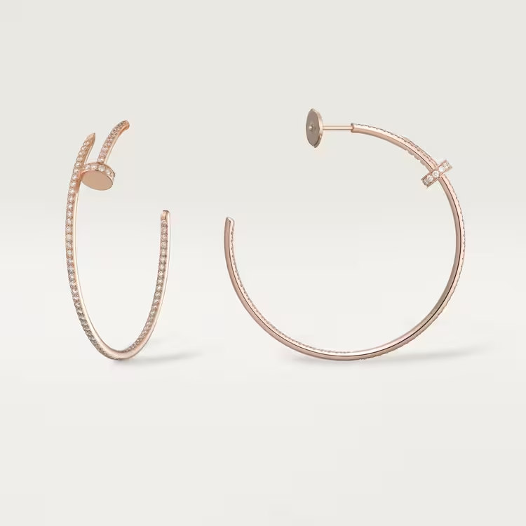 Cartier Juste Un Clou Earrings - Rose Gold - Diamonds - N8515009