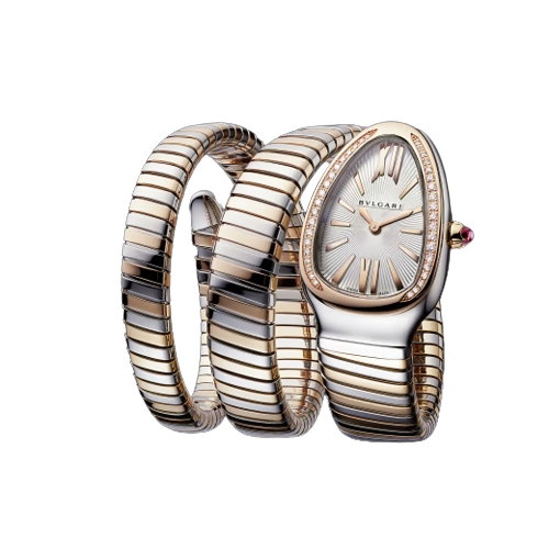 Bvlgari Serpenti Tubogas - 35 MM - Steel and Rose Gold - Silver Dial - 103149