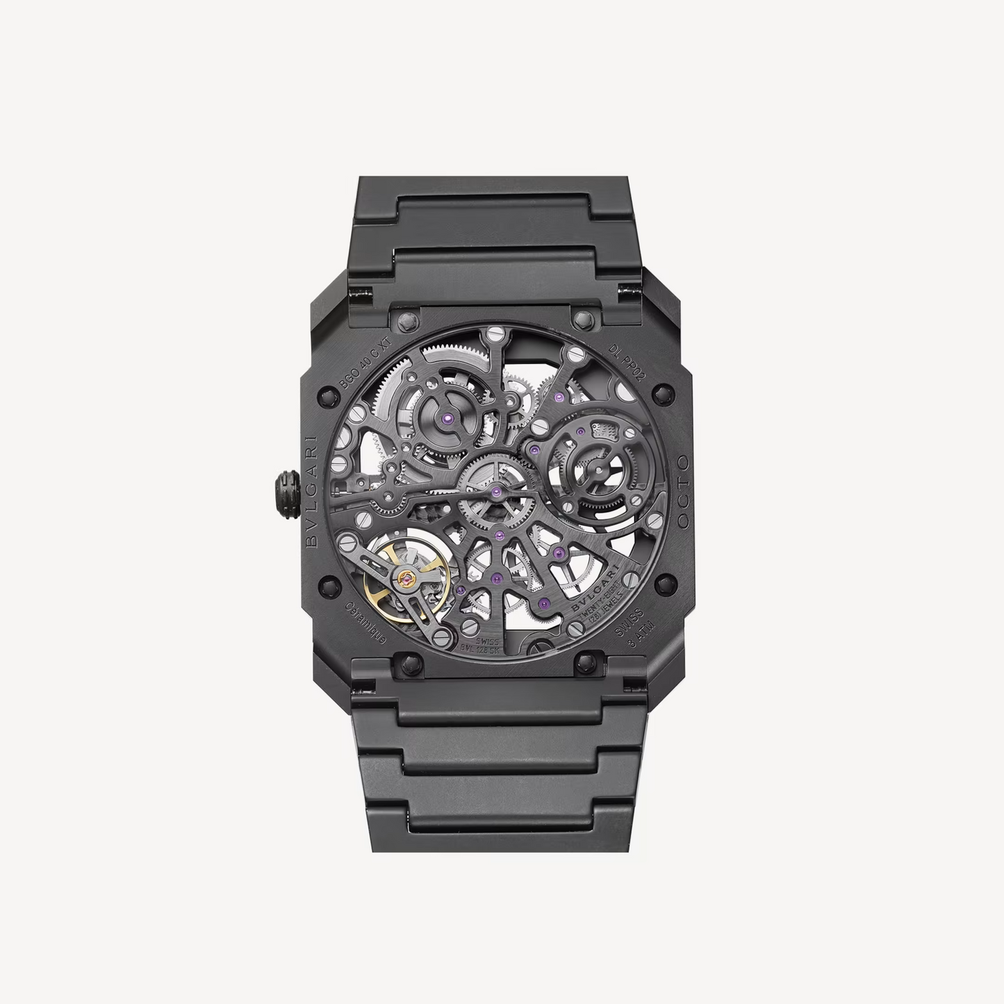 Bvlgari Octo Roma - 40 MM - Black Ceramic - Black Skeleton Dial - 103126