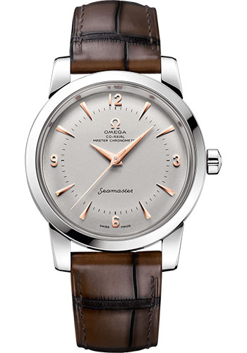 Omega Seamaster Platinum 38 MM - Brown Leather Strap - Platinum Dial - 511.93.38.20.99.002