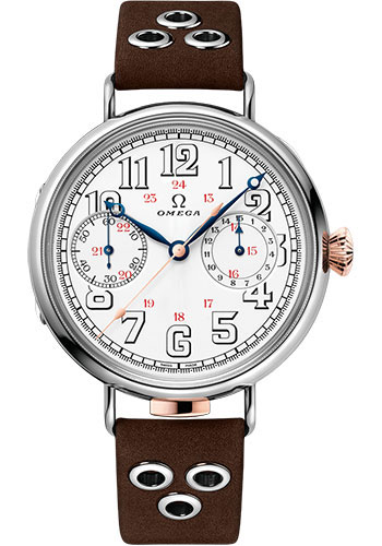 Omega Specialities White Gold 47.5 MM - Brown Leather Strap - White Dial - 516.52.48.30.04.001