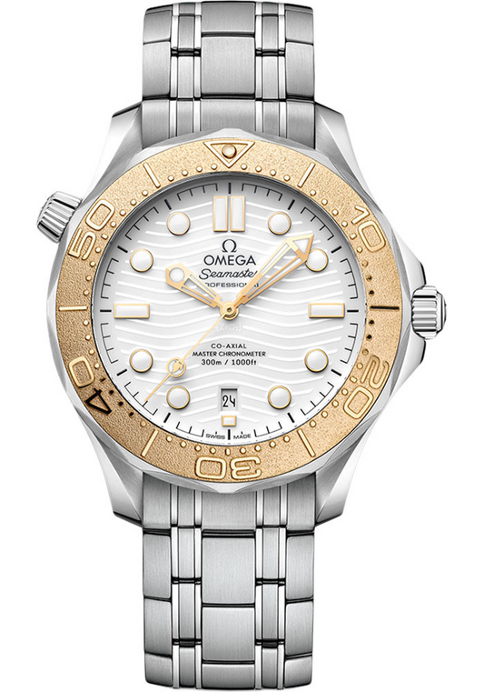 Omega Seamaster Stainless Steel and Yellow Gold 42 MM - Stainless Steel Bracelet - White Dial - 522.21.42.20.04.001