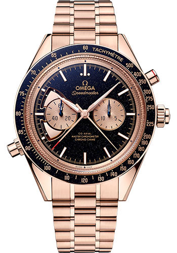 Omega Speedmaster Rose Gold 45 MM - Rose Gold Bracelet - Blue Dial - 522.50.45.52.03.001