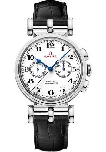 Omega Specialities Stainless Steel 38 MM - Black Leather Strap - White Dial - 522.53.38.50.04.001