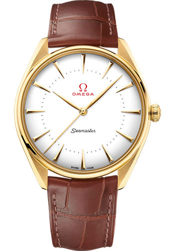 Omega Specialities Yellow Gold 39 MM - Brown Leather Strap - White Dial - 522.53.40.20.04.001
