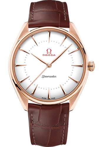 Omega Specialities Rose Gold 39.5 MM - Brown Leather Strap - White Dial - 522.53.40.20.04.003
