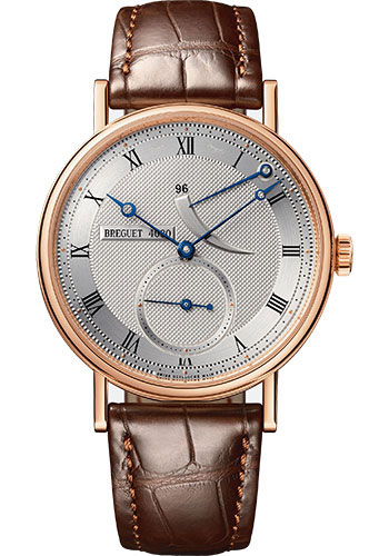 Breguet Classique Rose Gold 38 MM - Brown Leather Strap - Silver Gold Dial - 5277BR/12/9V6