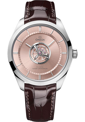 Omega De Ville White Gold 43 MM - Brown Leather Strap - Rose Gold Brown Dial - 529.53.43.22.99.001