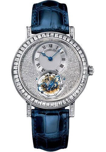 Breguet Classique Grande Complication White Gold 40.3 MM - Blue Leather Strap - Diamond Bezel - Diamond Paved Dial - 5359BB/6B/9V6/DD0D