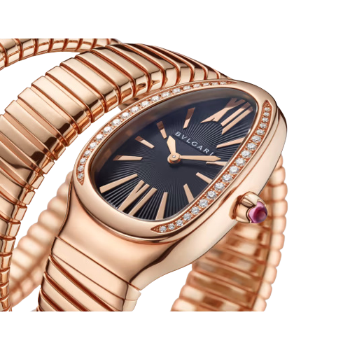 Bvlgari Serpenti Tubogas - 35 MM - Rose Gold - Black Dial - 101814