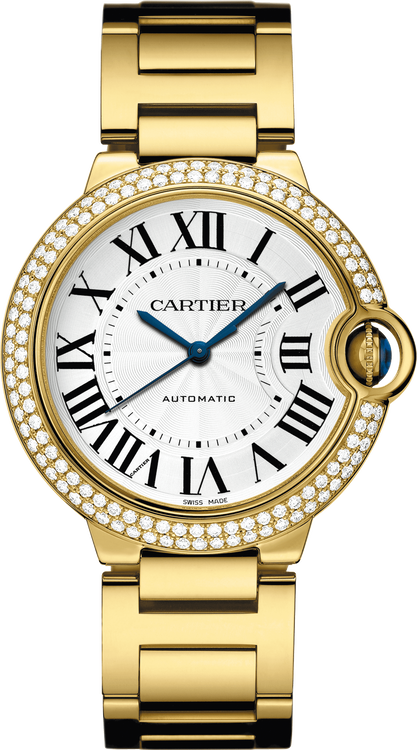 Cartier Ballon Bleu Yellow Gold 36 MM - Yellow Gold Bracelet - White Dial - WJBB0007