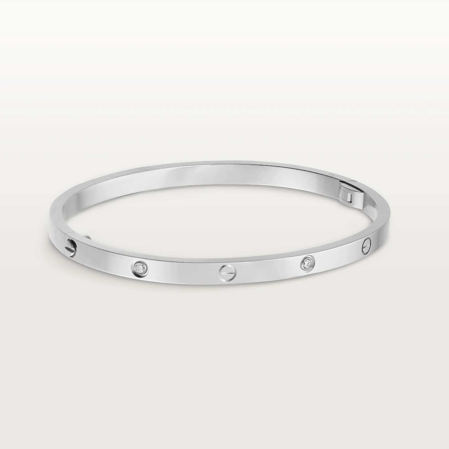 Cartier Love Bracelet Six Diamonds - White Gold Small Model - B6047717