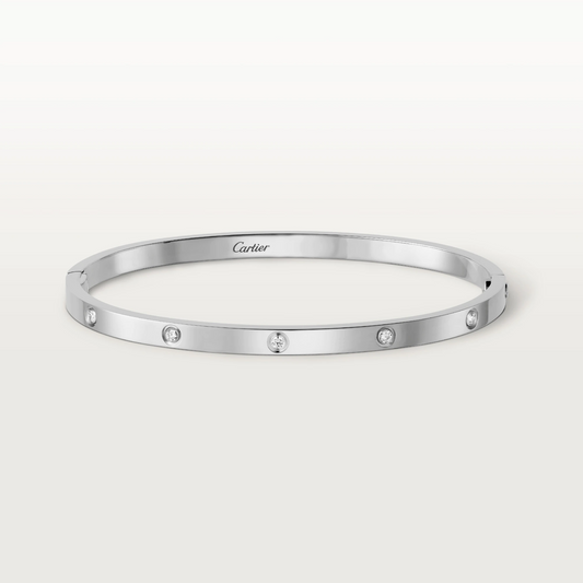 Cartier Love Bracelet Ten Diamonds - White Gold Small Model - B6048017