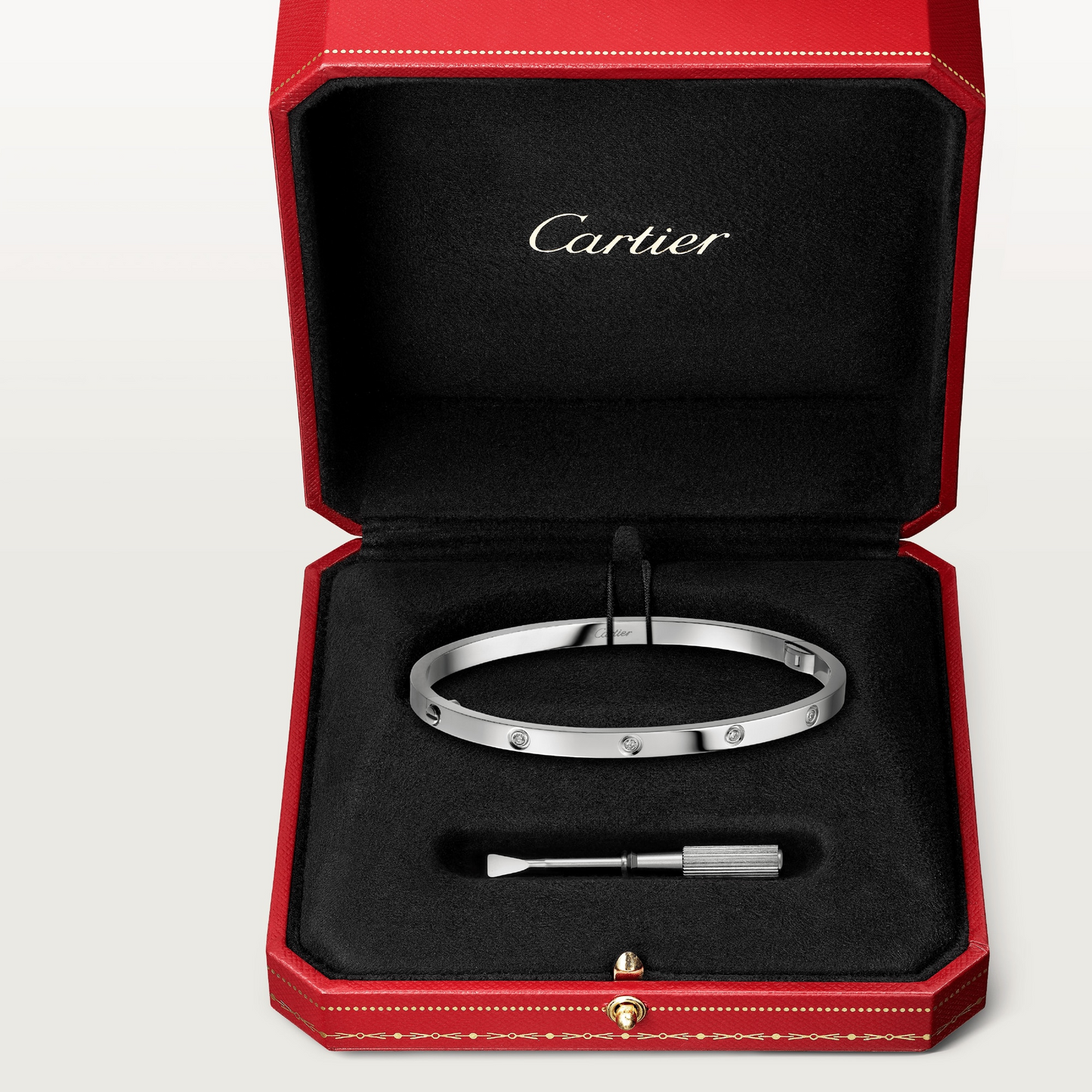 Cartier Love Bracelet Ten Diamonds - White Gold Small Model - B6048017