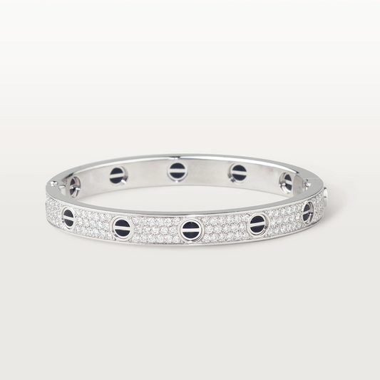 Cartier Love Bracelet Diamond Paved - White Gold Regular Model - N6032417