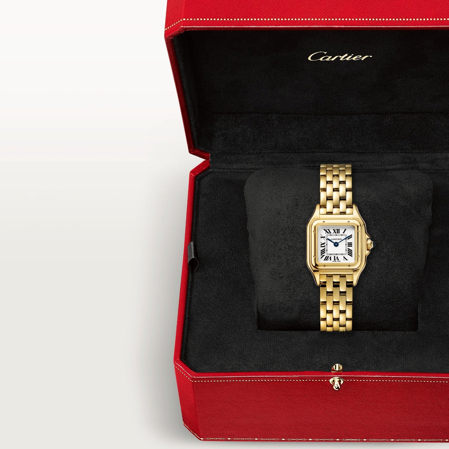 Cartier Panthére De Cartier Yellow Gold (Small Model) 22 MM - Yellow Gold Bracelet - Yellow Gold  Bezel - White Dial - WGPN0008