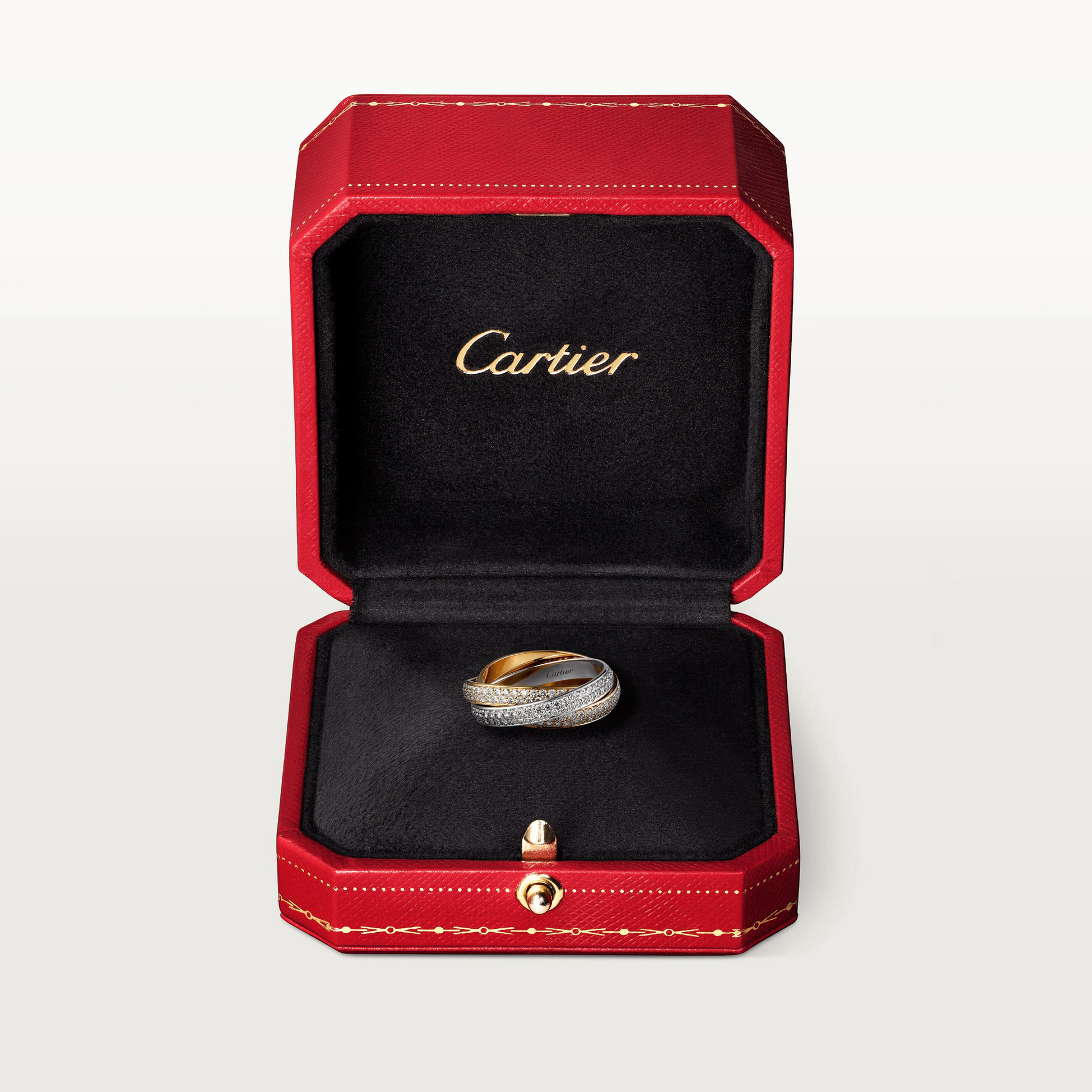 Cartier Trinity Ring Diamonds - White, Yellow and Rose Gold Small Model - N4227600