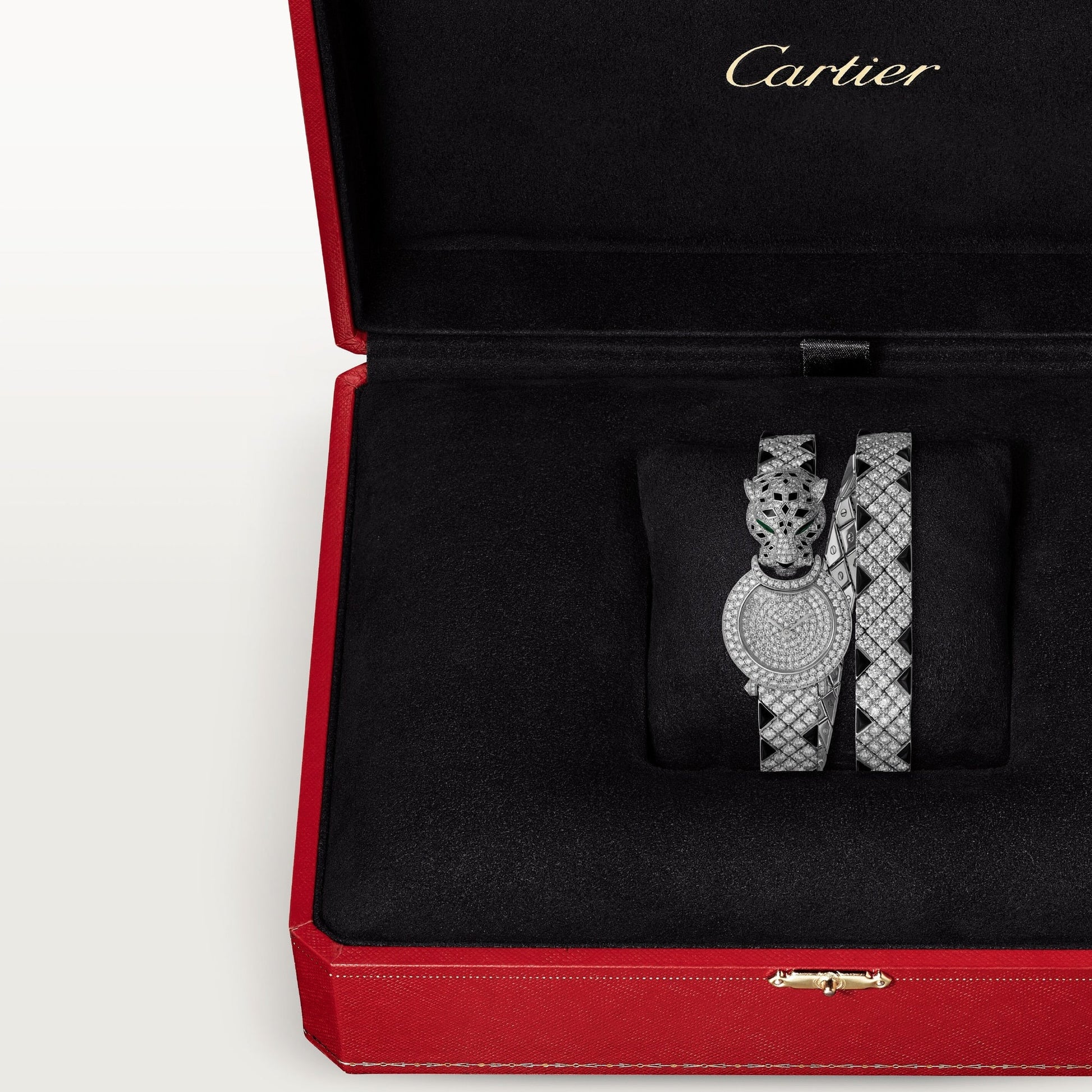 Cartier Panthére De Cartier White Gold Diamond (Small Model) 23 MM - White Gold Diamond Bracelet - White Gold Diamond Bezel - White Gold Diamond  Dial - HPI01383